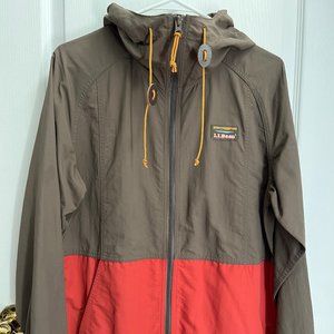 L.L. Bean Mountain Classic Full Zip Jacket Size Small Brown and Orange